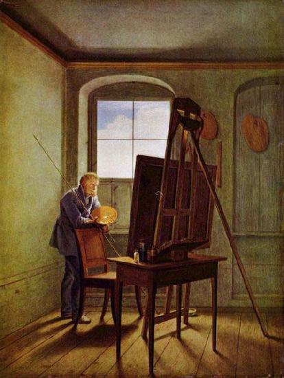 Georg Friedrich Kersting Caspar David Friedrich in his Studio oil painting image
